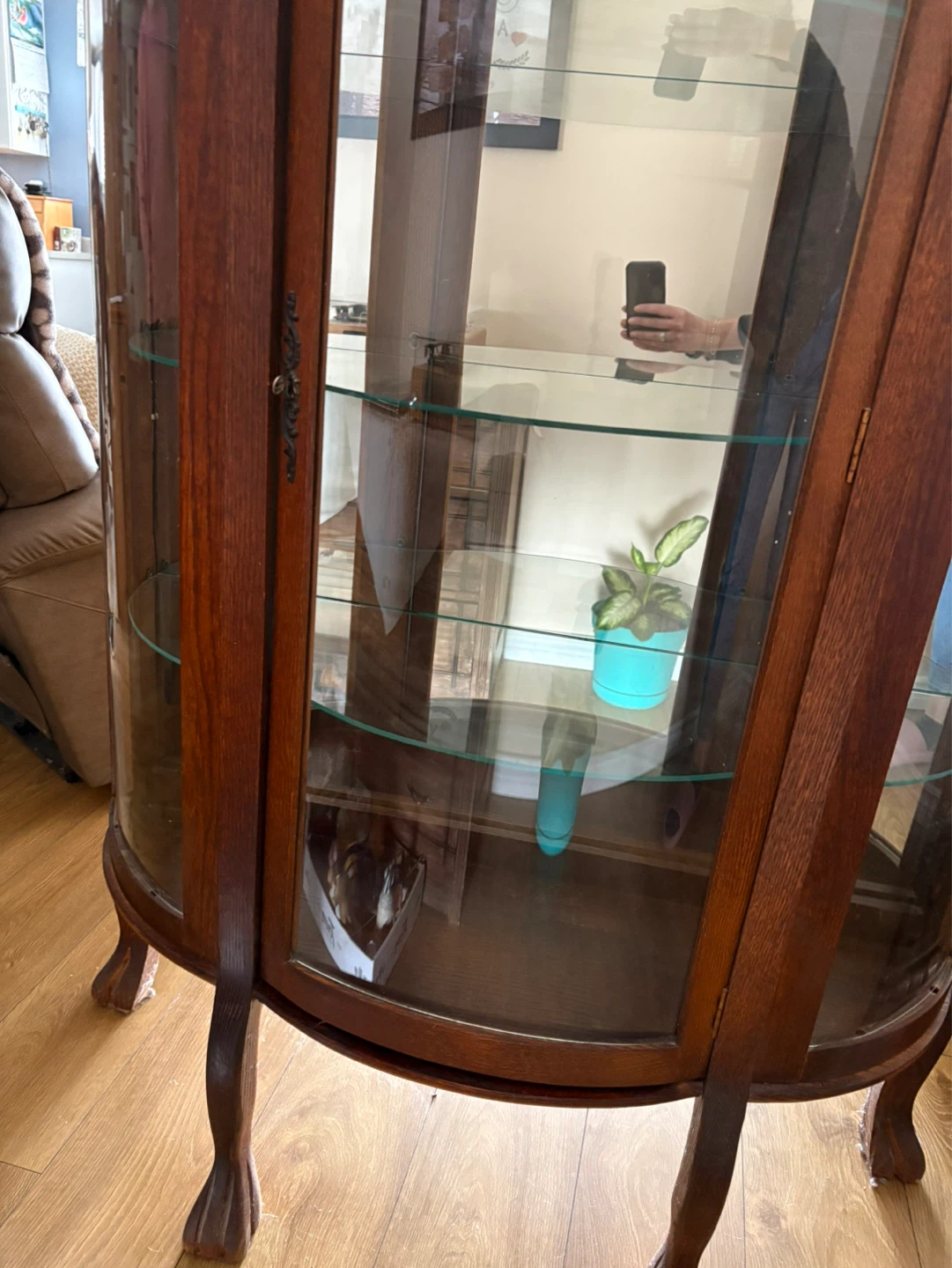 Vintage Curio Display Cabinet - photo 2