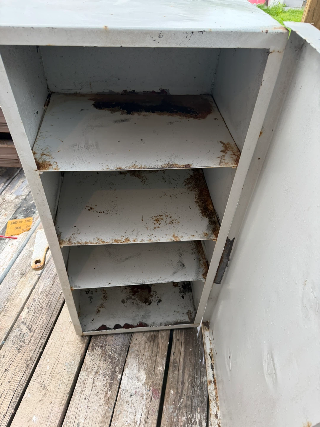 Vintage Metal Cabinet with Shelves