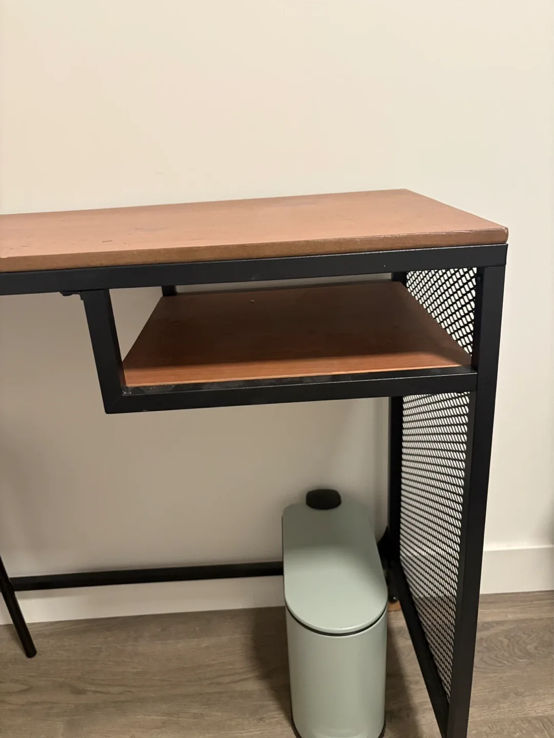 Brown IKEA Desk with stool - photo 2