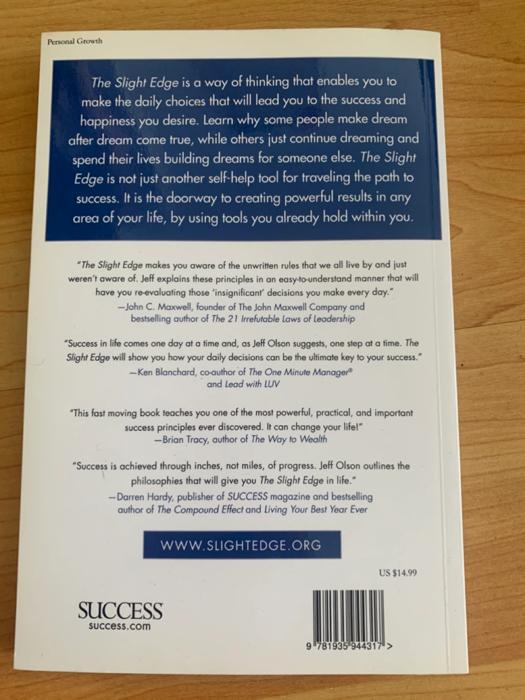 The Slight Edge by Jeff Olson Book - photo 4