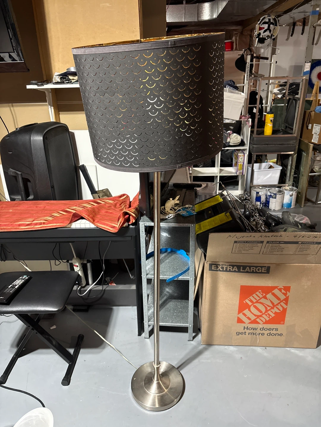 Floor Lamp and matching table lamp with Decorative Shade