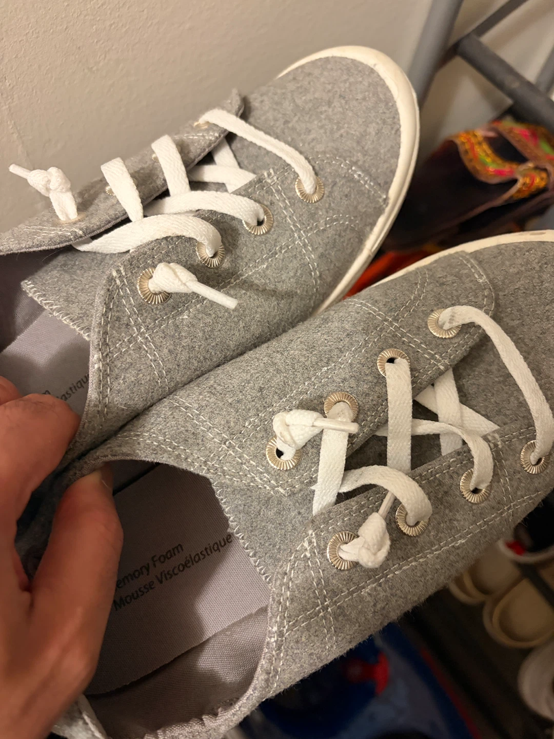 Grey Memory Foam Sneakers