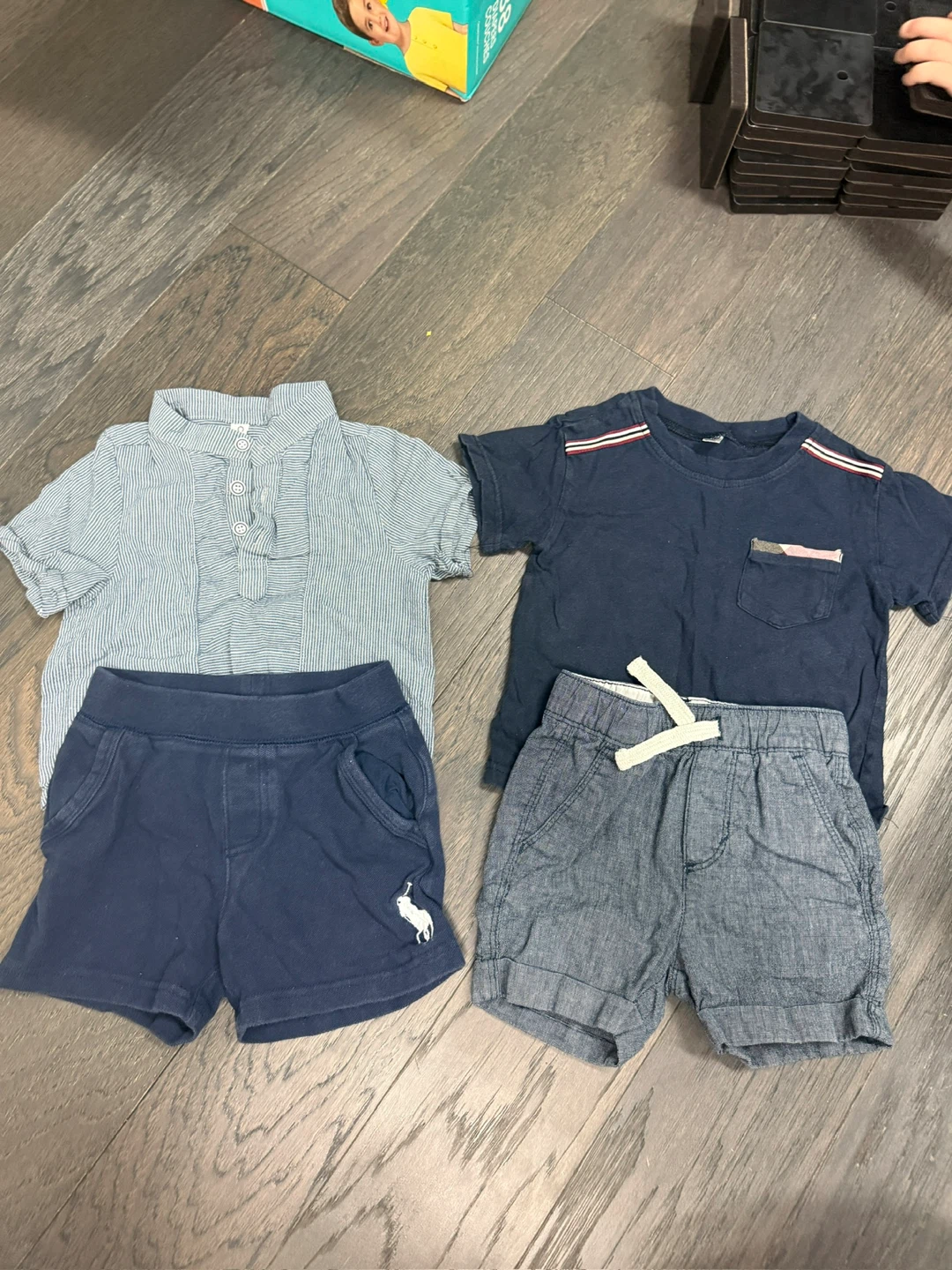 Boys' Polo Ralph Lauren Striped Shirt and Shorts Set