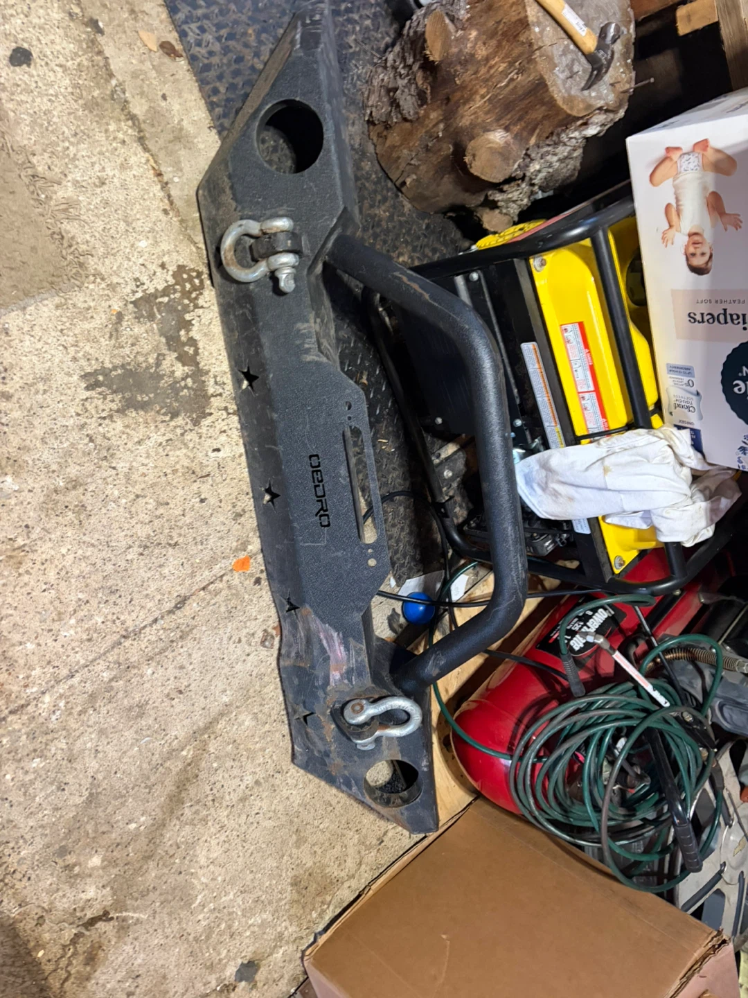Jeep Front Bumper with D-Ring Shackle Mounts