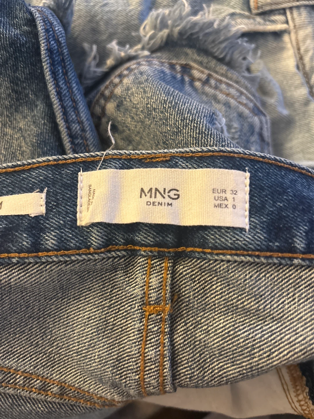 MANGO Denim Women's Blue Distressed Jean Shorts - photo 3