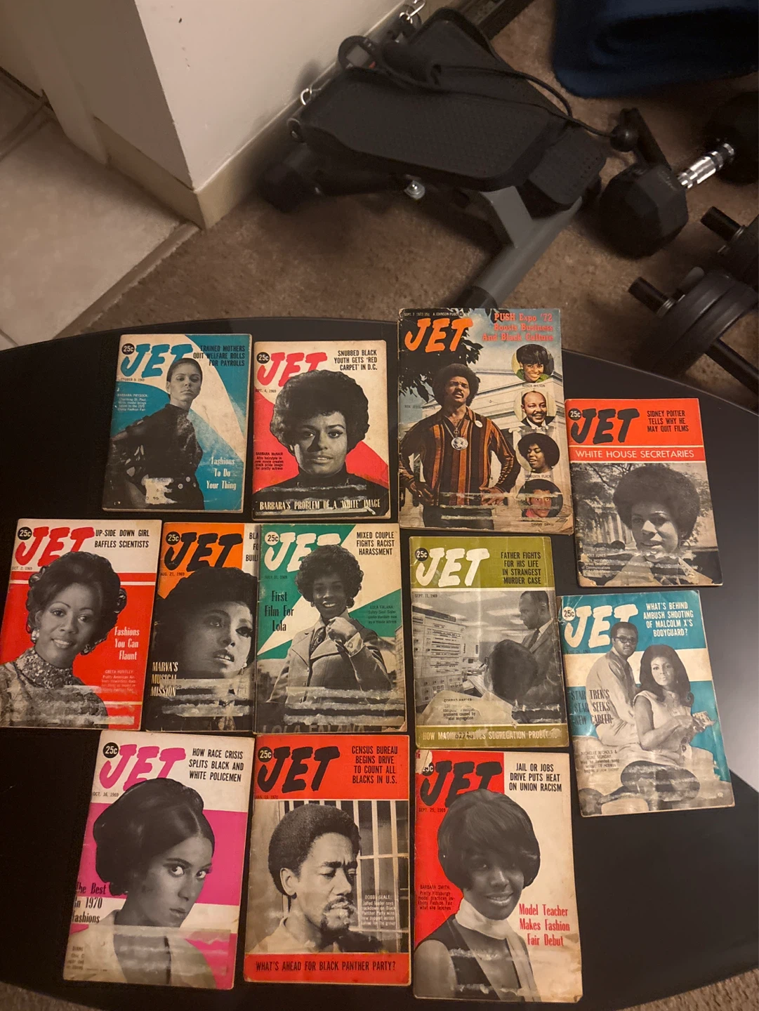 Bundle of 12 Vintage JET Magazines