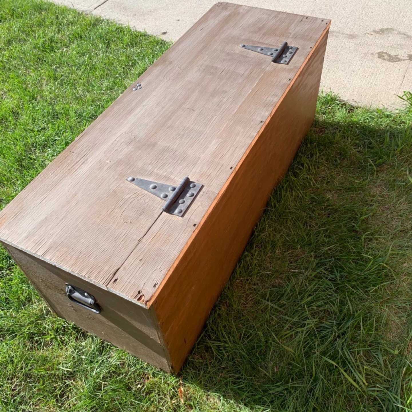 Storage Chest Wooden Trunk Outdoor Storage Tool Box - photo 4