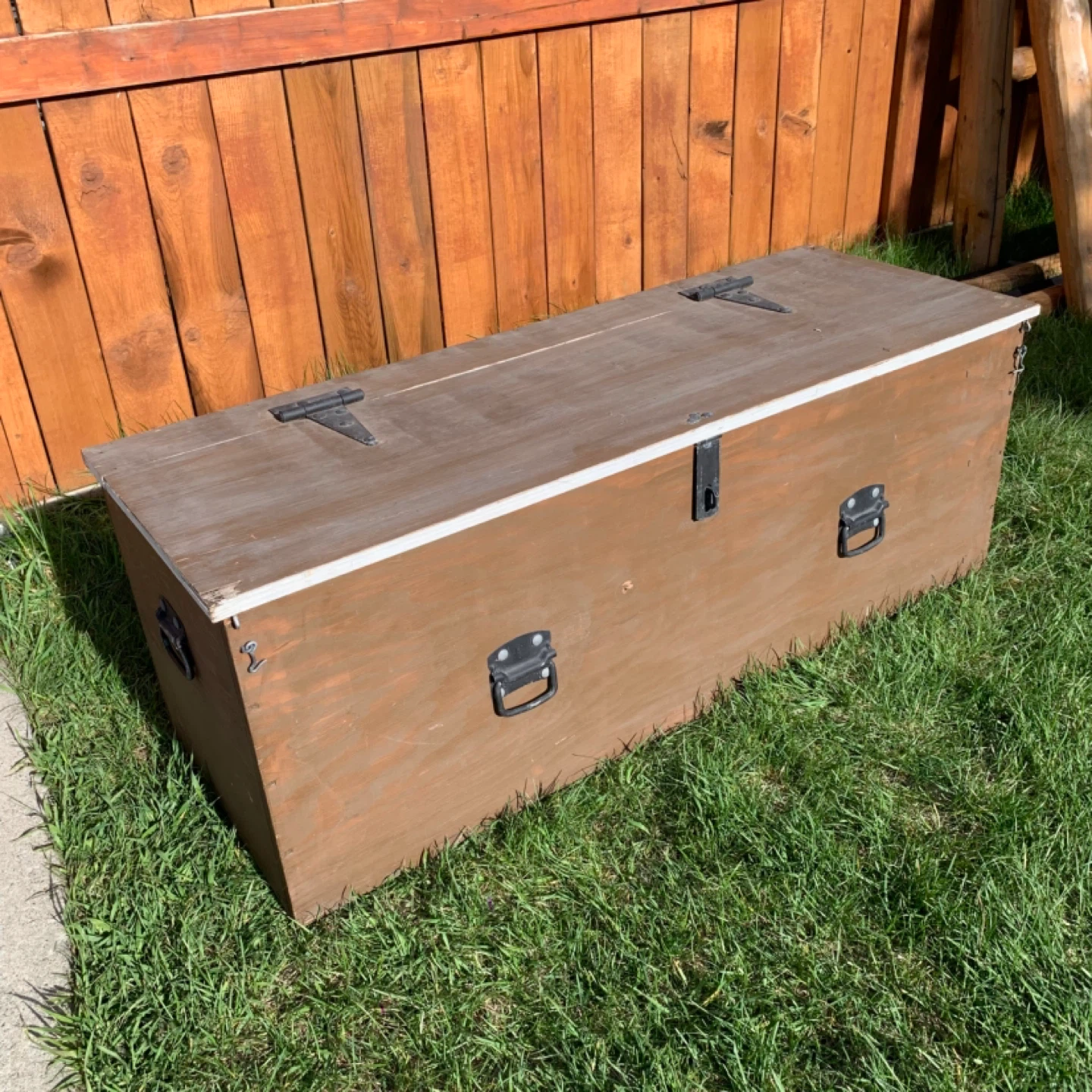 Storage Chest Wooden Trunk Outdoor Storage Tool Box