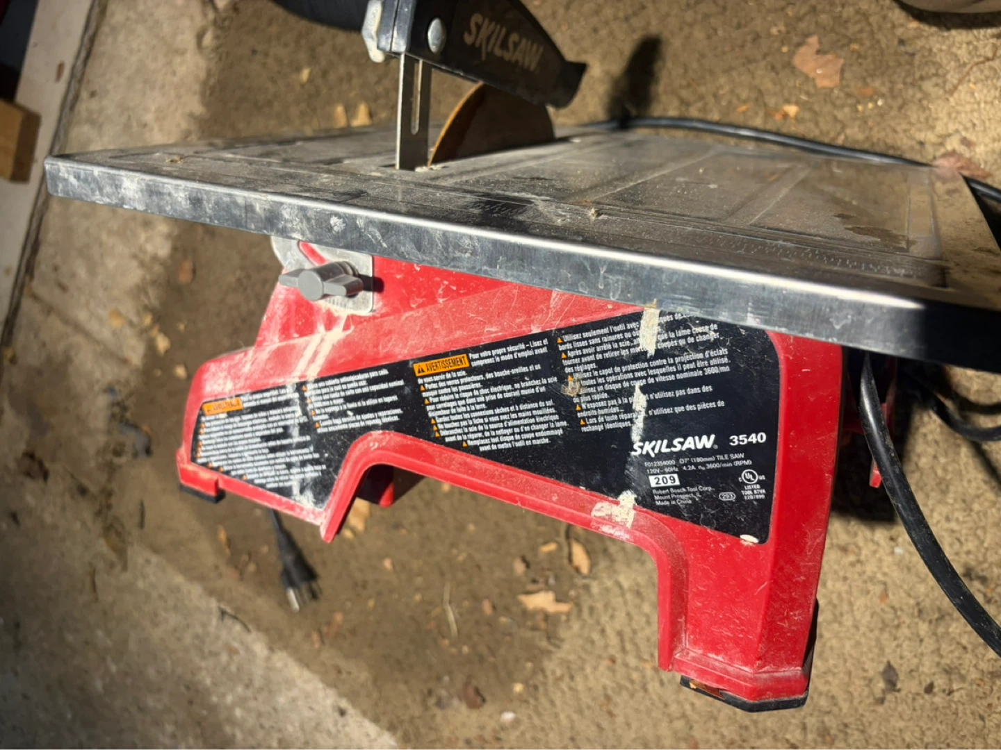 Skilsaw 3540 Tile Saw - photo 2