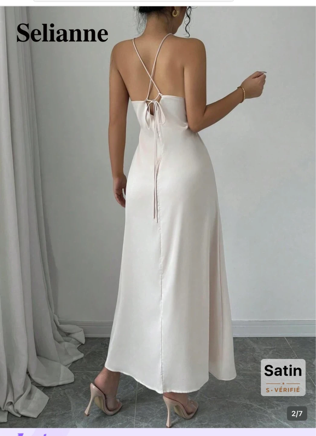 Fireirie Red Lace Ruched Maxi Dress - photo 4