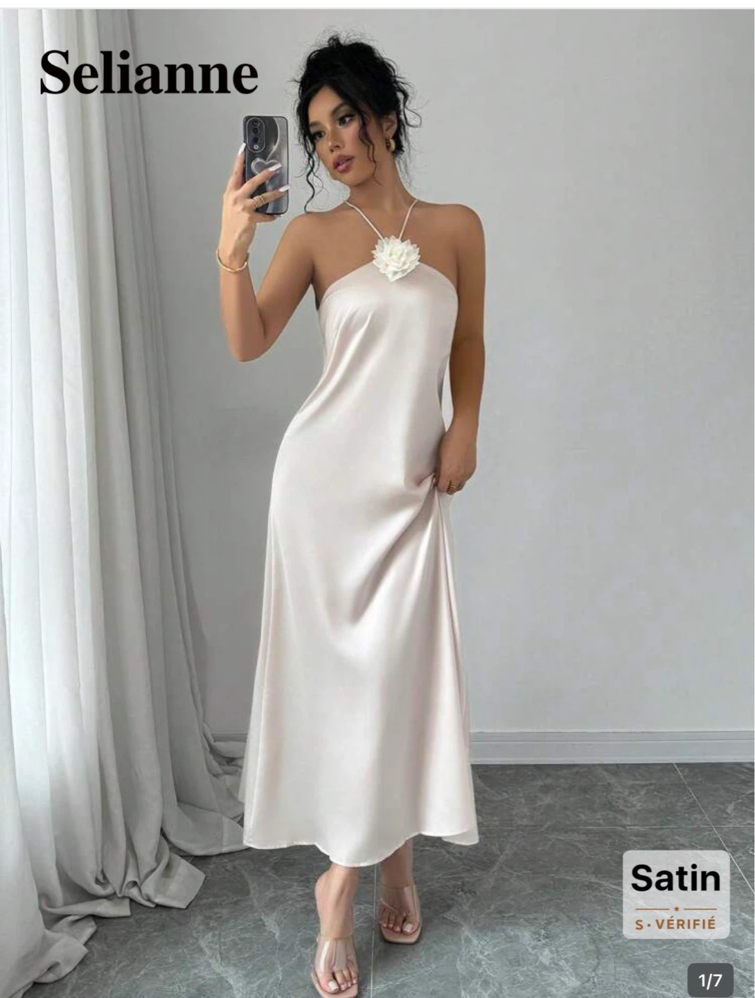 Fireirie Red Lace Ruched Maxi Dress - photo 5