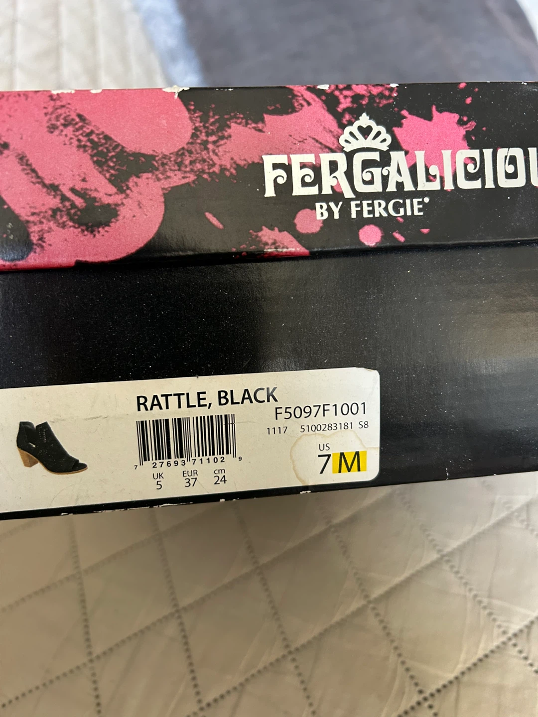 Fergalicious by Fergie Rattle Black Booties Size 7 - photo 4