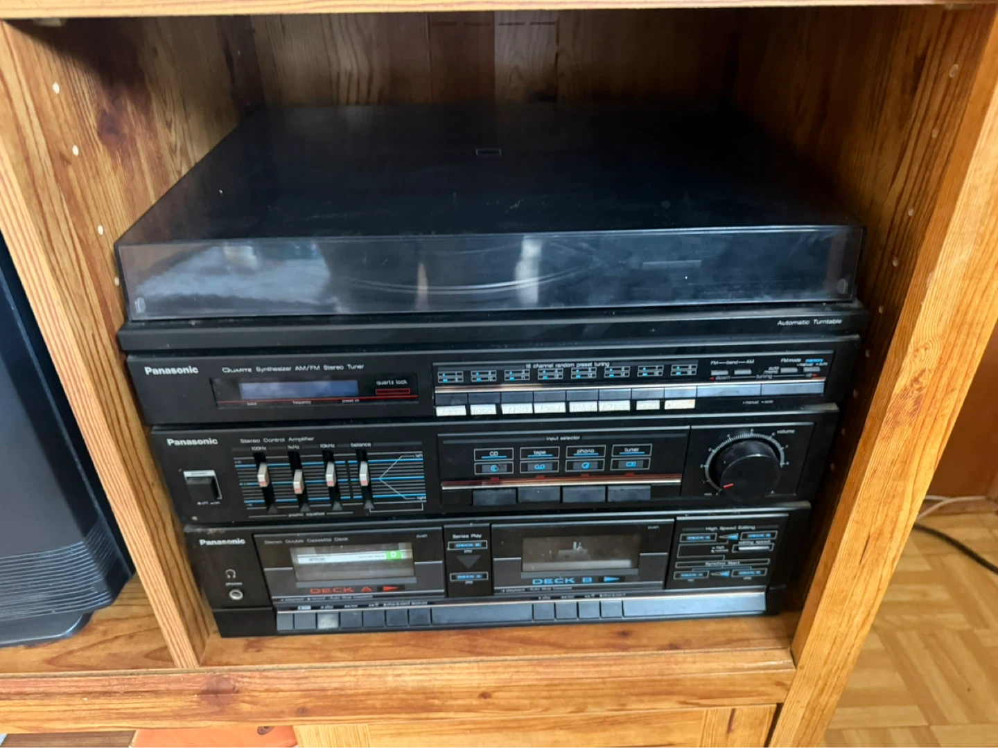 Panasonic Stereo System with Turntable and Dual Cassette Deck