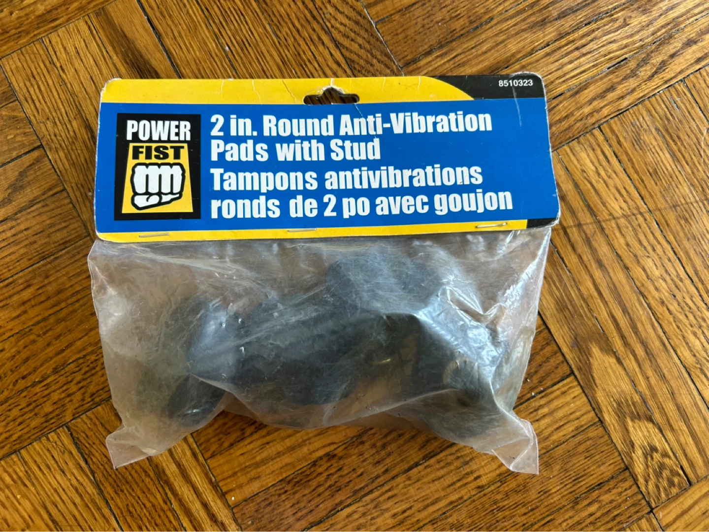 Power Fist 2 in. Round Anti-Vibration Pads with Stud