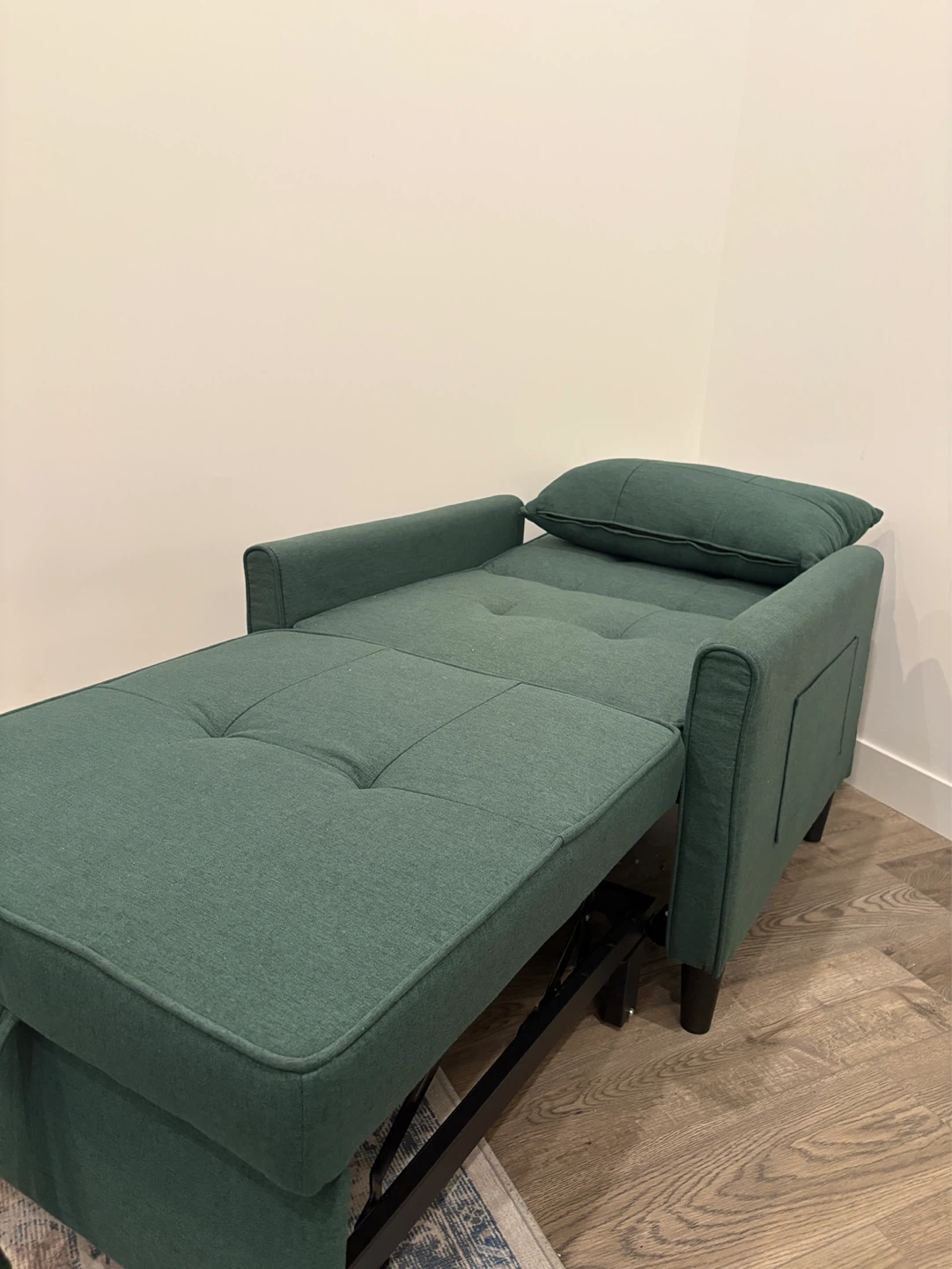 Green Convertible Chair with USB Ports - photo 4