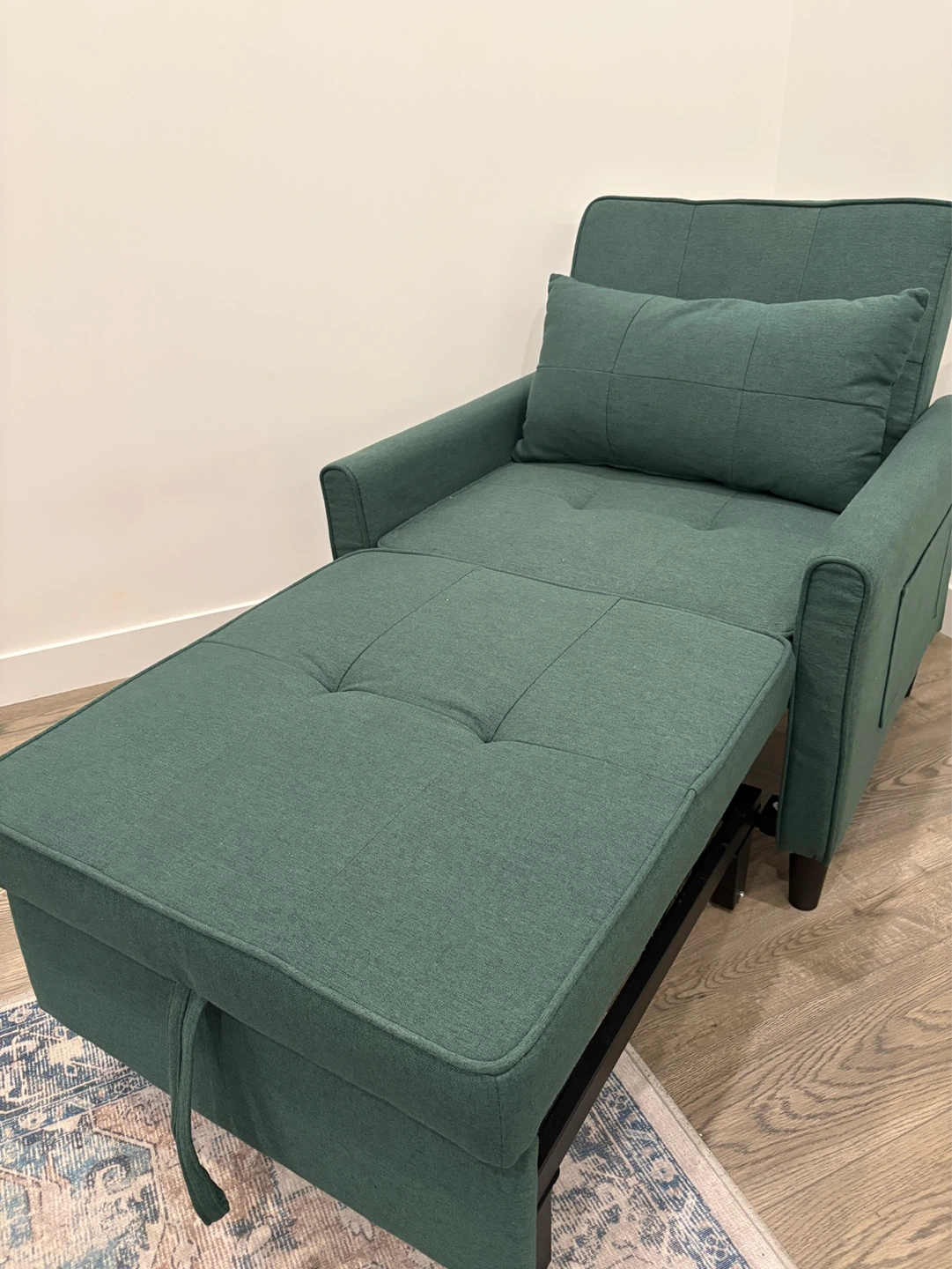 Green Convertible Chair with USB Ports - photo 3