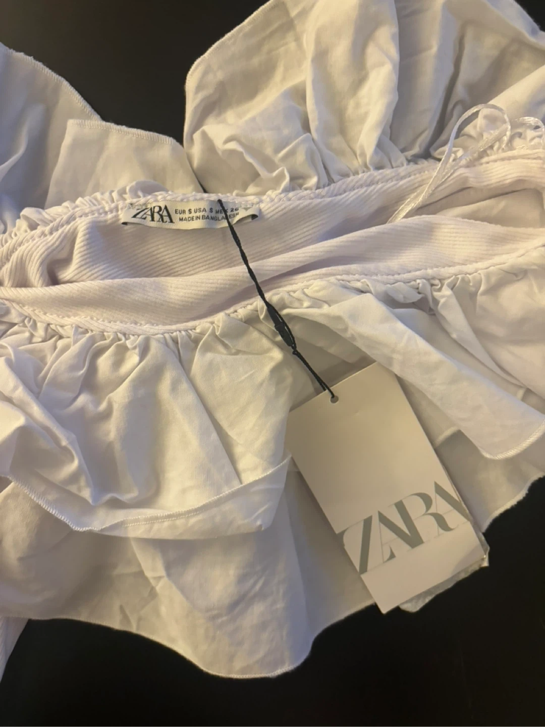 White Zara Bodysuit with Ruffles - photo 3