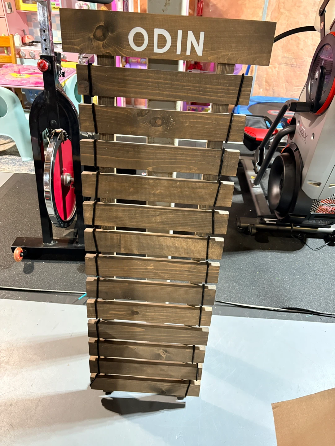 Wooden belt display
