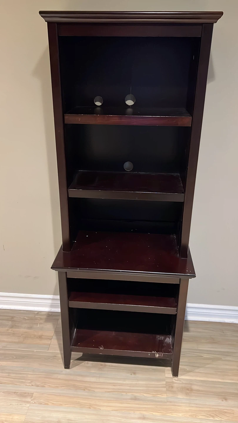 Dark Brown Media Storage Shelf