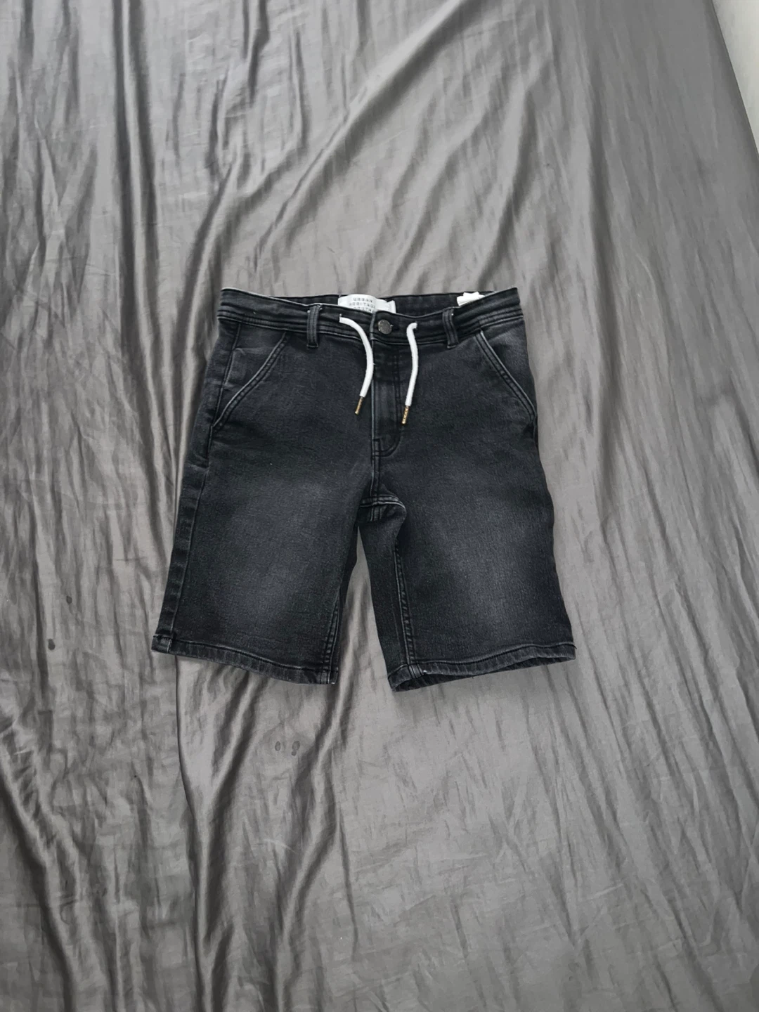 Urban Heritage Youth Grey Denim Shorts Size 14