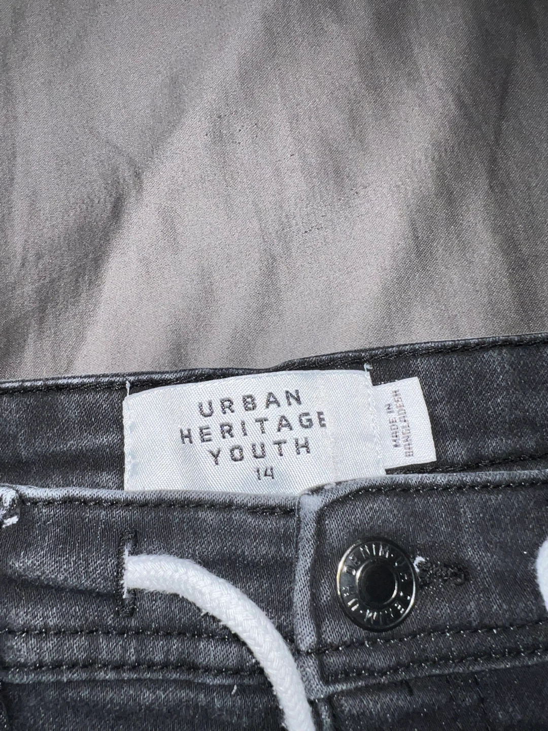 Urban Heritage Youth Grey Denim Shorts Size 14 - photo 2
