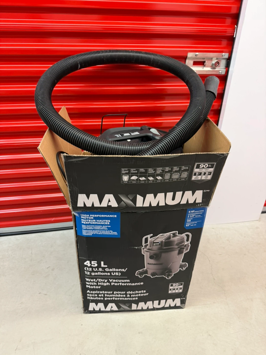 Maximum 45 L Wet/Dry Vacuum