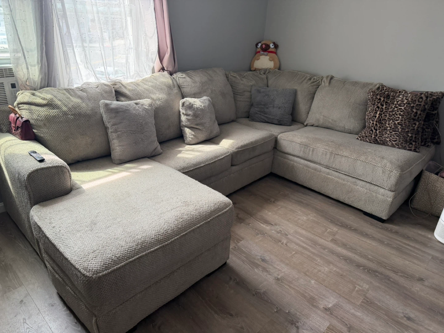 Grey Sectional Sofa with Chaise