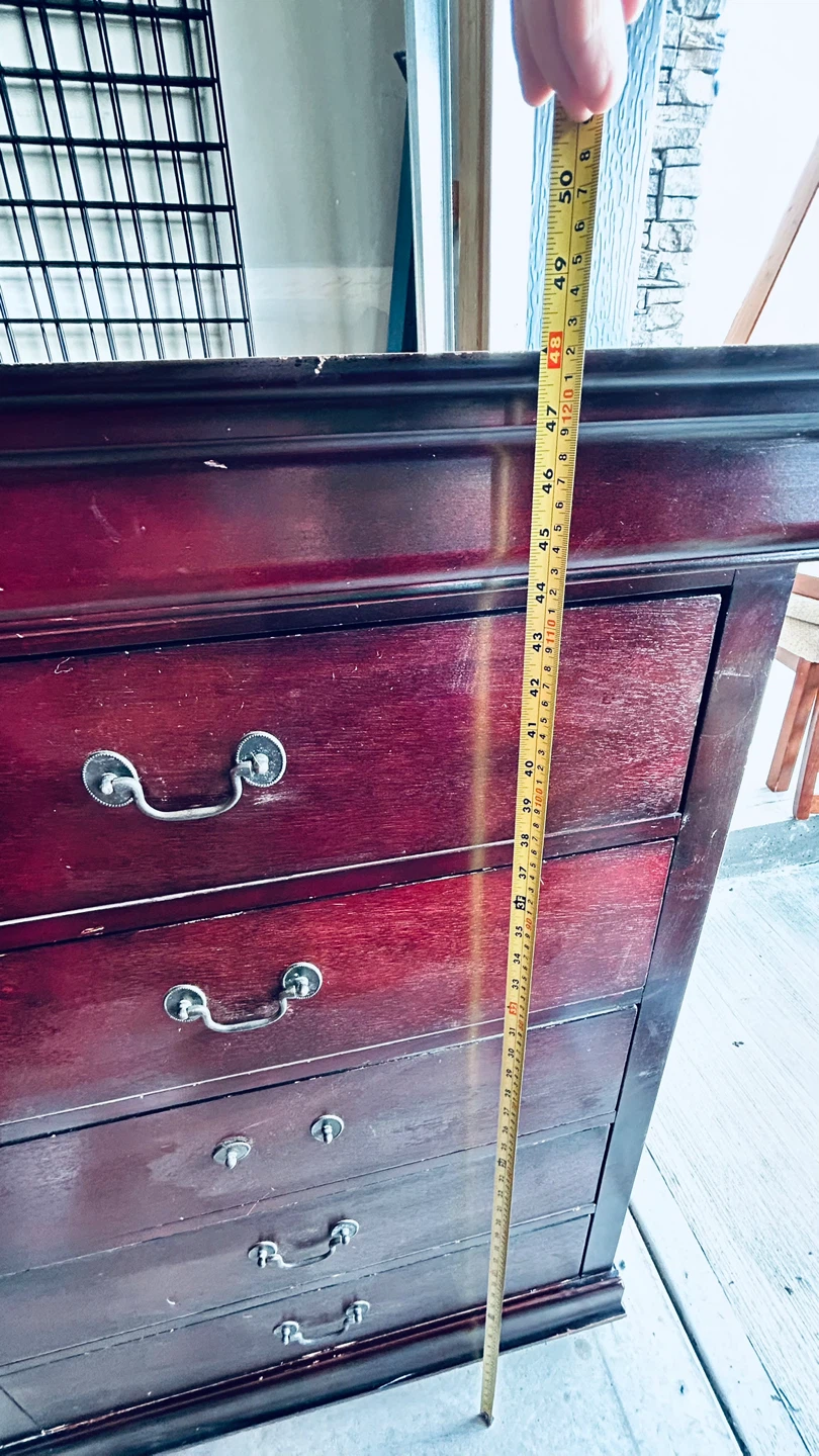 Solid Wood Tall Dresser / Chest of Drawers – Heavy – Restoration - photo 4