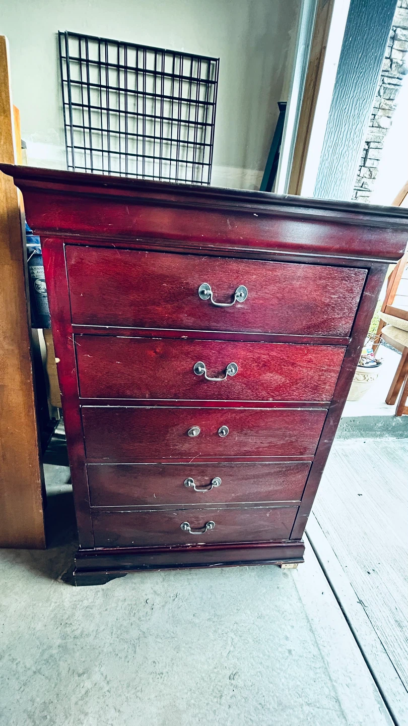Solid Wood Tall Dresser / Chest of Drawers – Heavy – Restoration