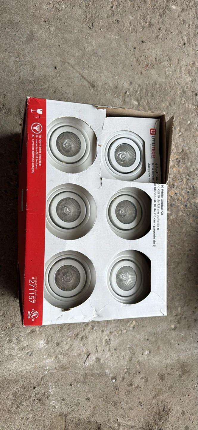 Utilitech 6-Pack 3" White Gimbal Kit