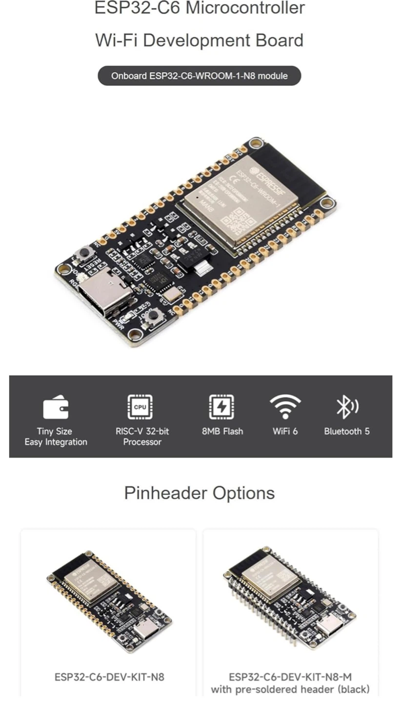 ESP32-C6 Microcontroller Development Board - photo 2