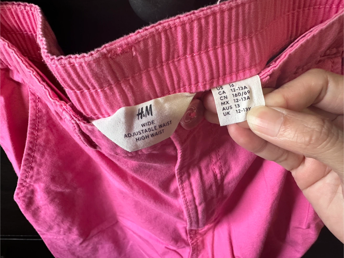H&M Pink Cargo Pants - Size 16 (CA 12-13A) - photo 3