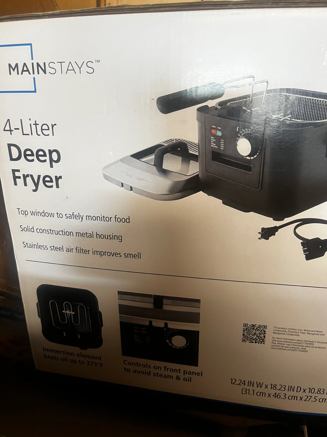 Mainstays 4-Liter Deep Fryer