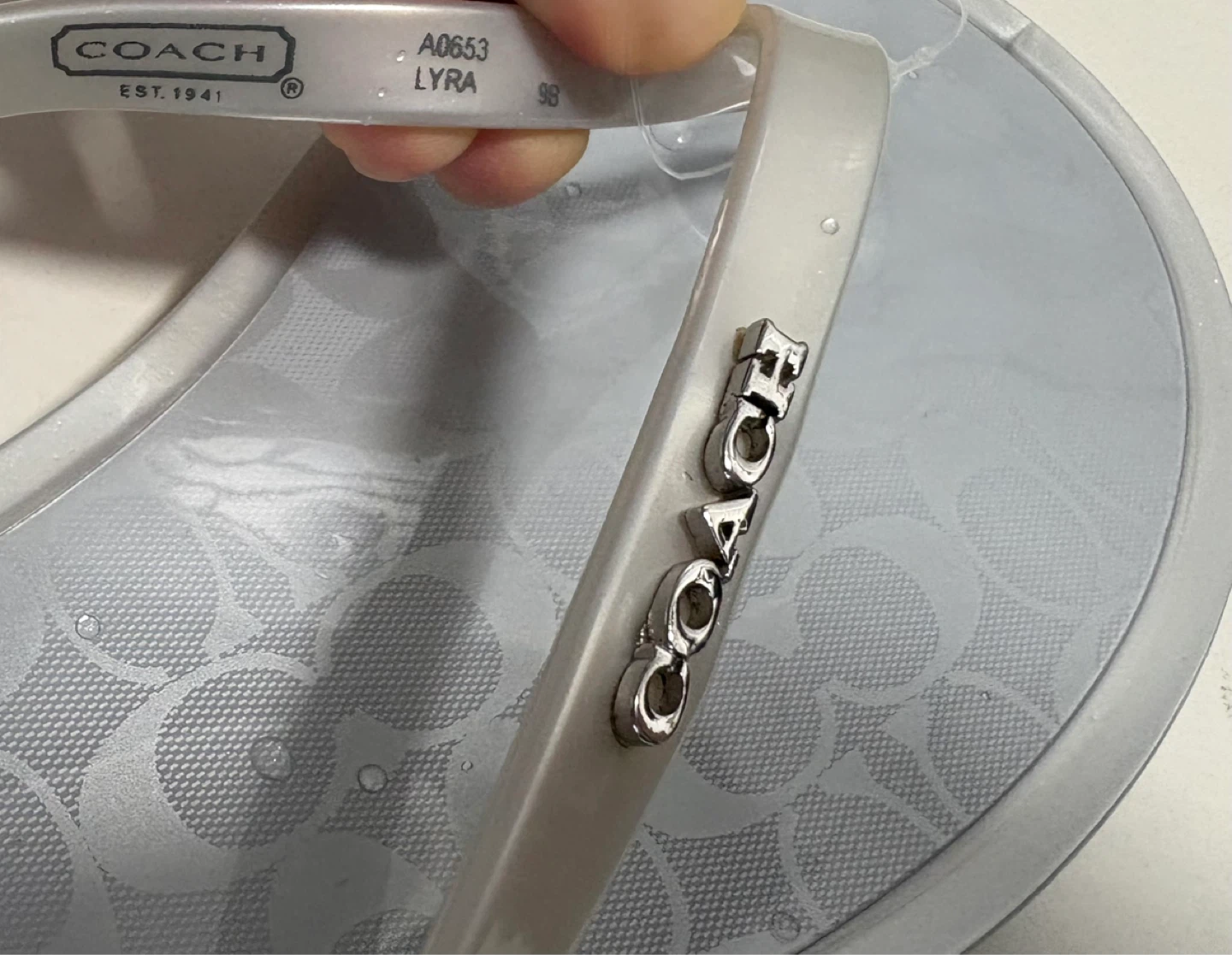 Coach Lyra Flip Flops - Silver