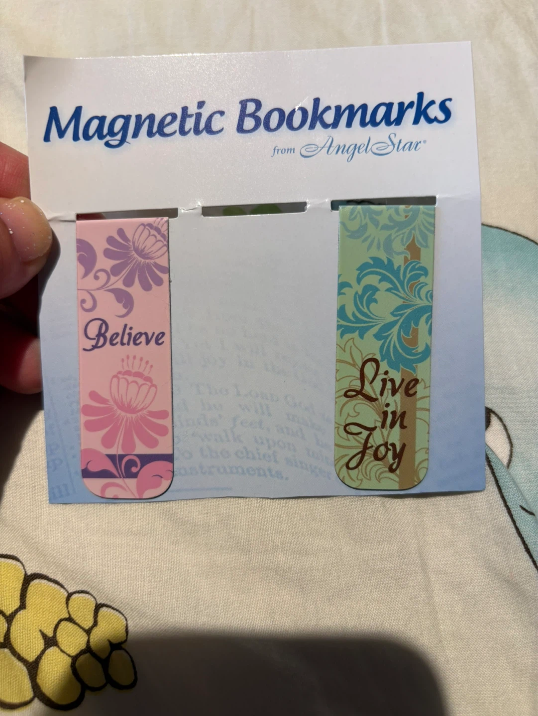 Angel Star Magnetic Bookmarks - Believe & Live in Joy