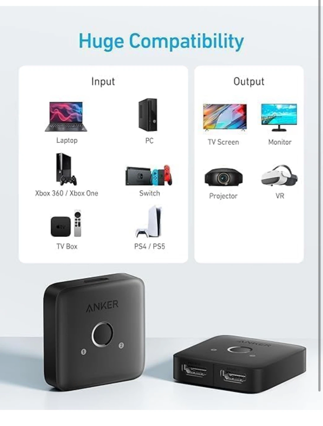 Anker 2-Input 1-Output HDMI Switch - photo 5