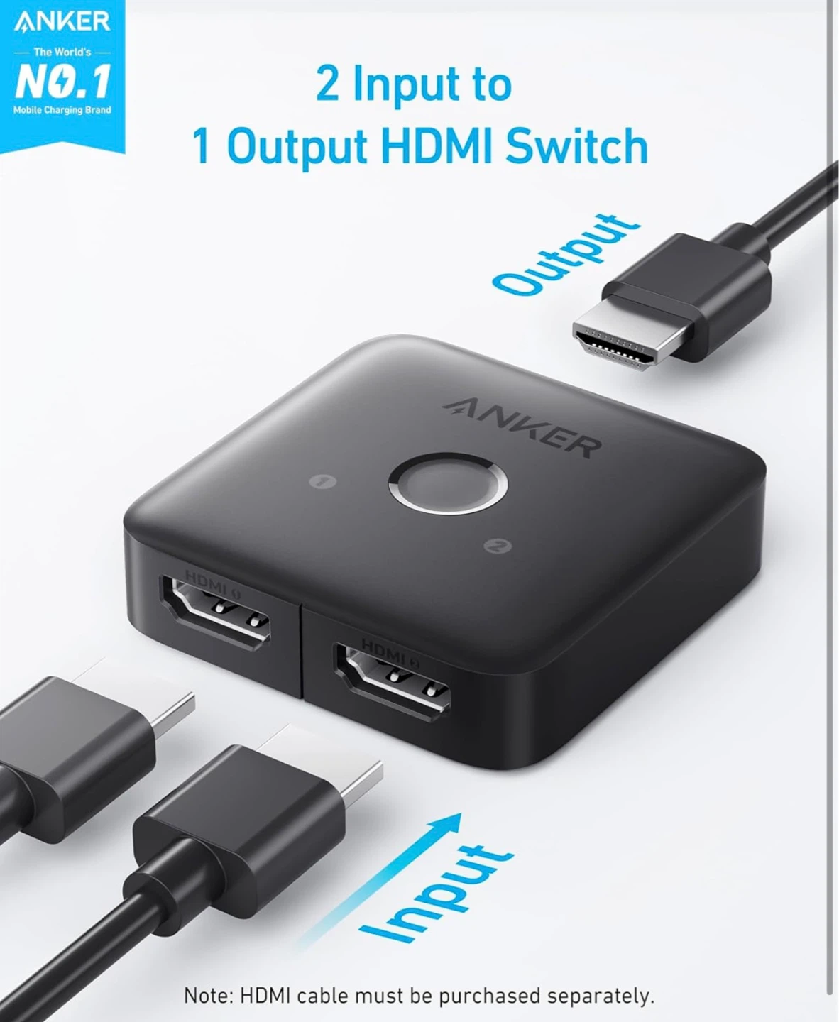 Anker 2-Input 1-Output HDMI Switch - photo 2