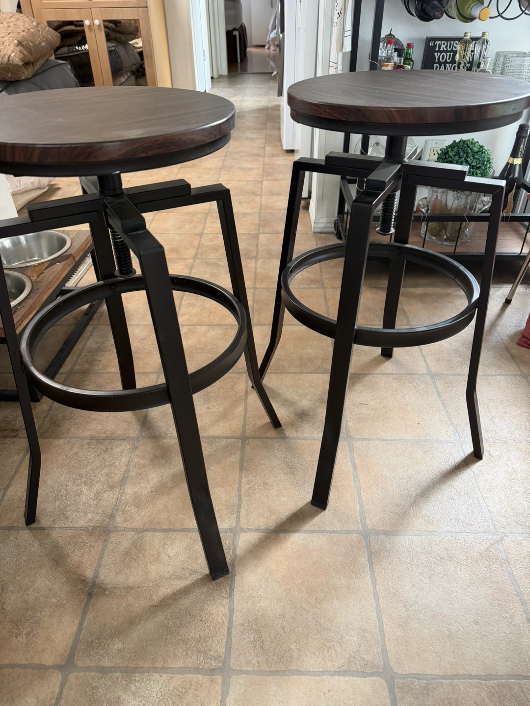 Adjustable Bar Stool Set