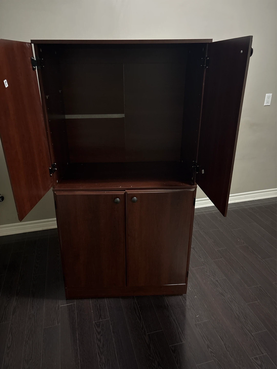 Dark Wood Storage Cabinet - photo 2