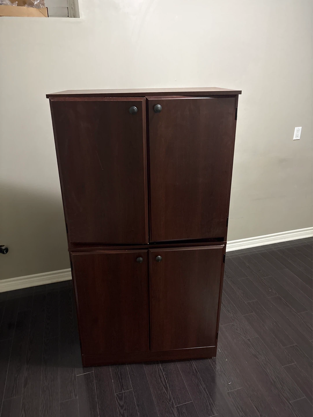 Dark Wood Storage Cabinet