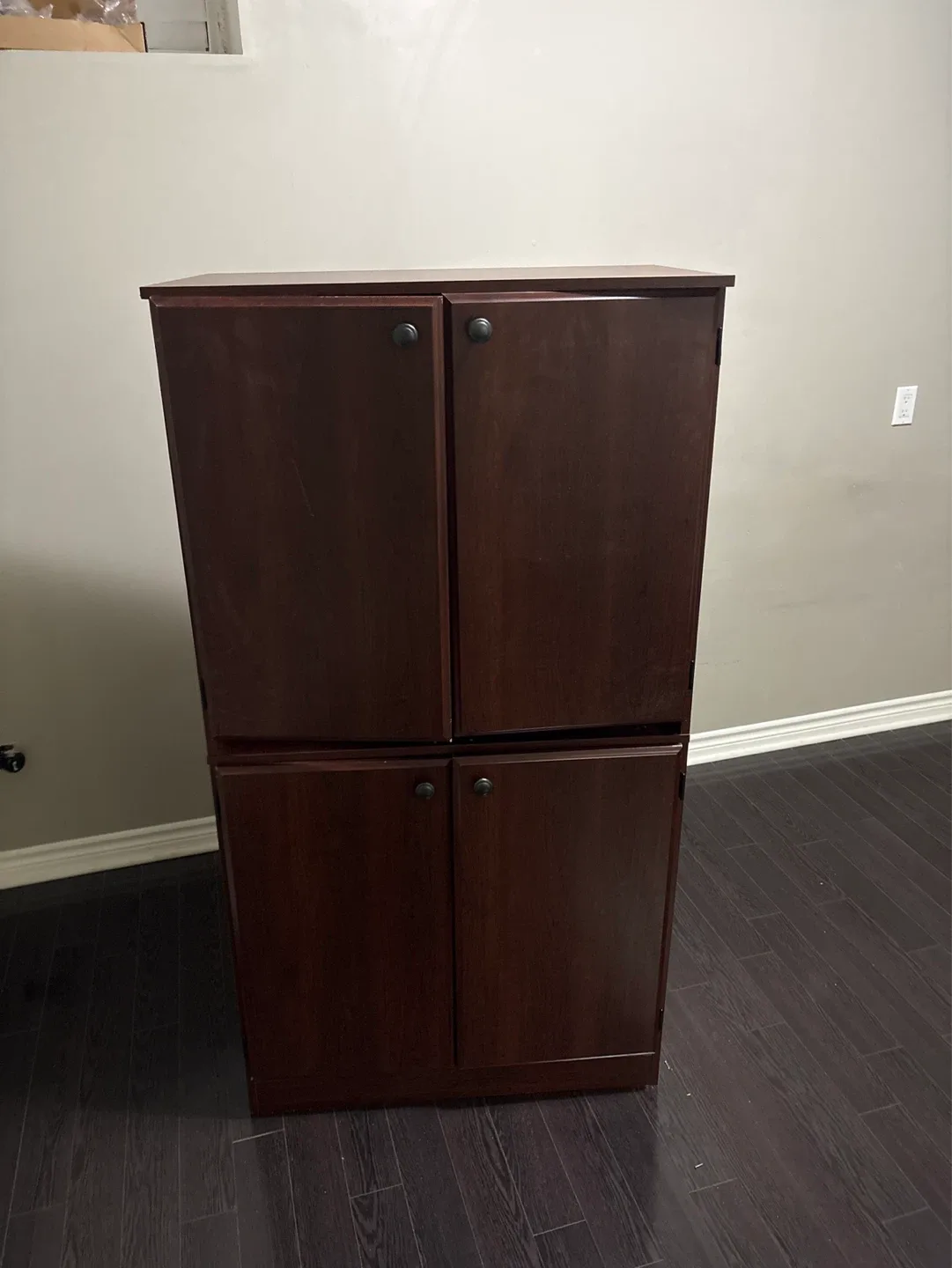 Dark Wood Storage Cabinet
