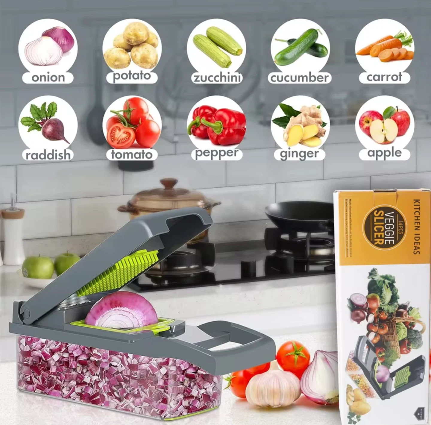 12-in-1 Vegetable Slicer Dicer - photo 5