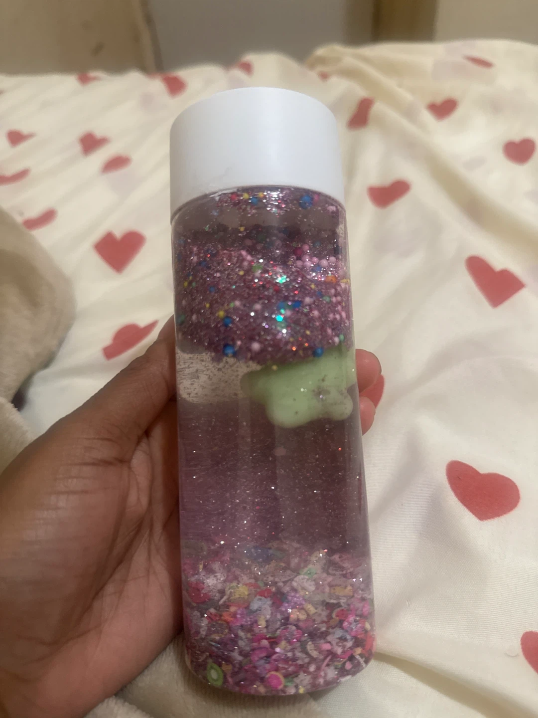 Sensory Bottle with Glitter and Beads