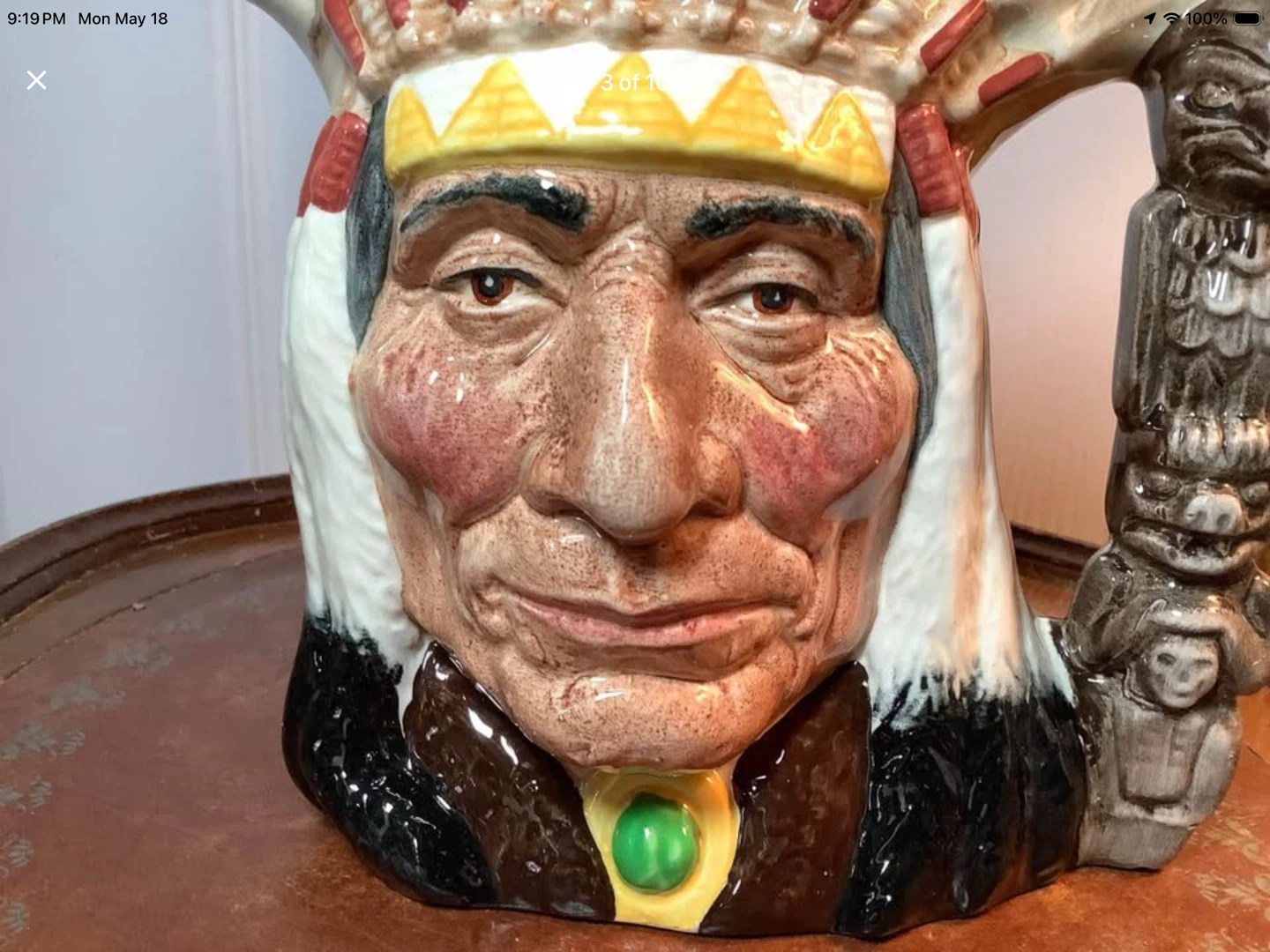 Lg Royal Doulton’s Character Jug “Native American Indian” 🐞 - photo 3