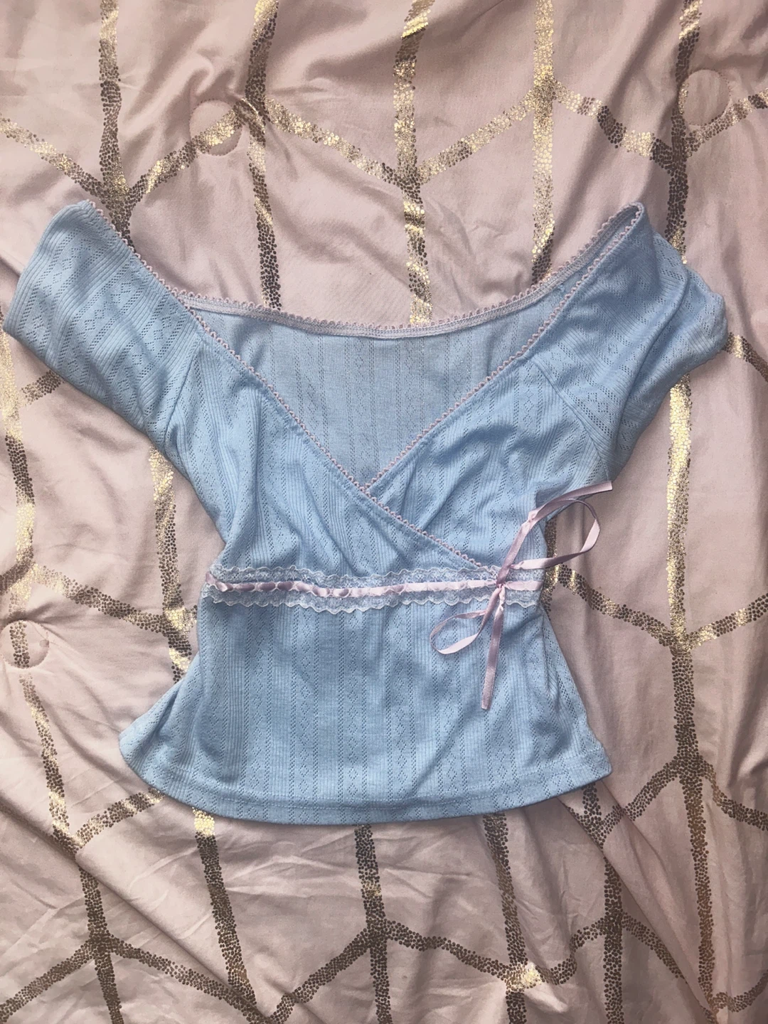 y2k blue top