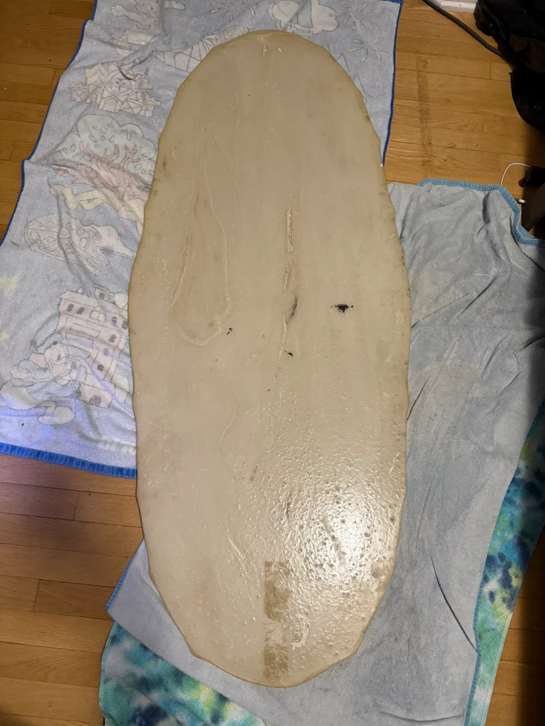 Large oval stone-look tabletop / coffee table top - photo 2