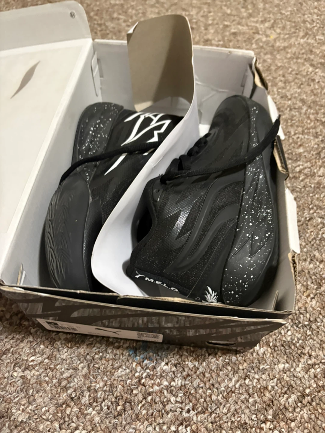 Puma MB.02 Junior Basketball Shoes Black/White Size 4 - photo 3