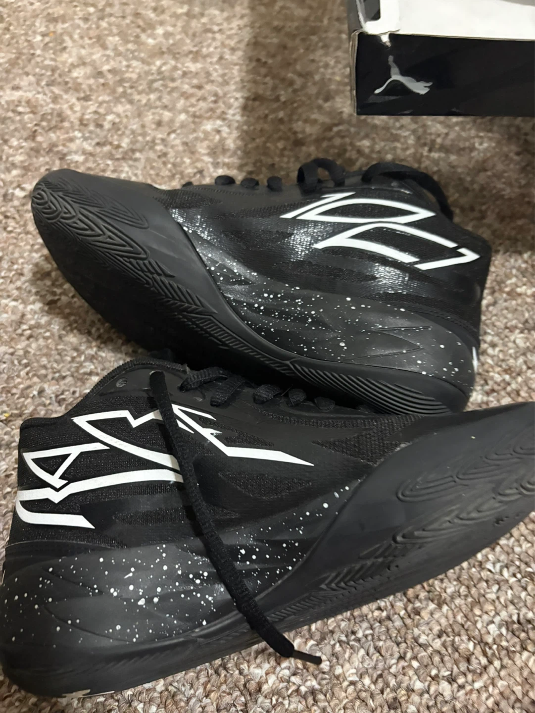 Puma MB.02 Junior Basketball Shoes Black/White Size 4 - photo 2