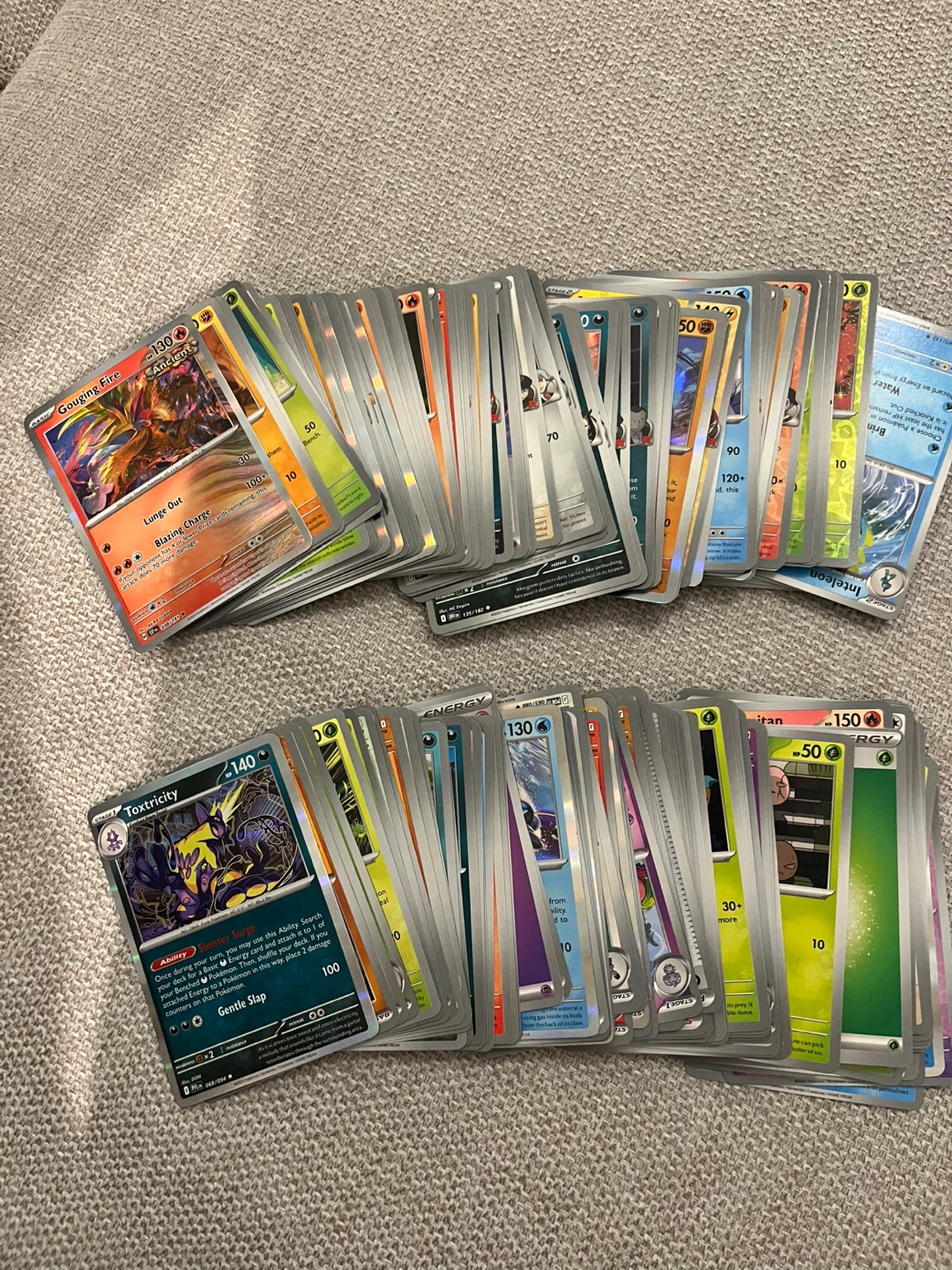 Bulk Lot of Pokémon Trading Cards over 200