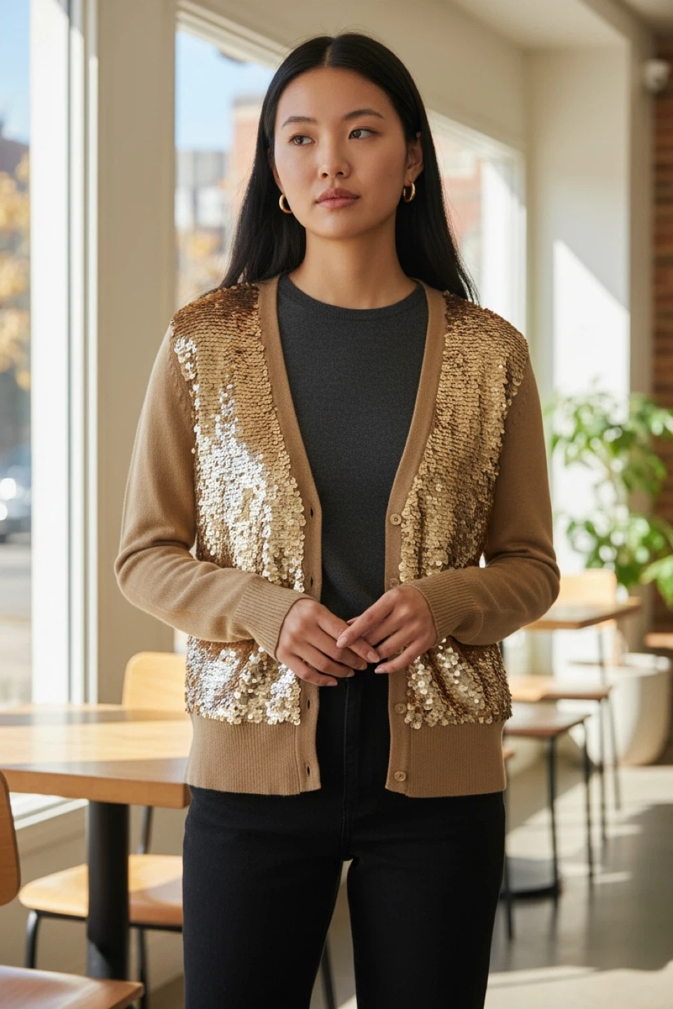 Michael Kors Sequin Cardigan